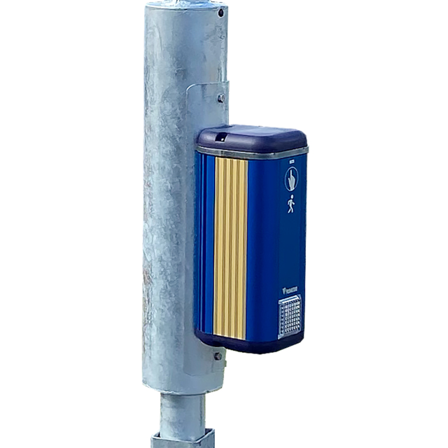 Stolpe med tryckknapp för övergångssignal R6+