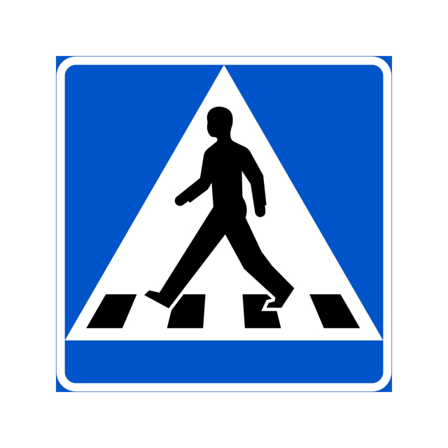 Väjning B3-1 N HR plast, Här går man 600x600mm