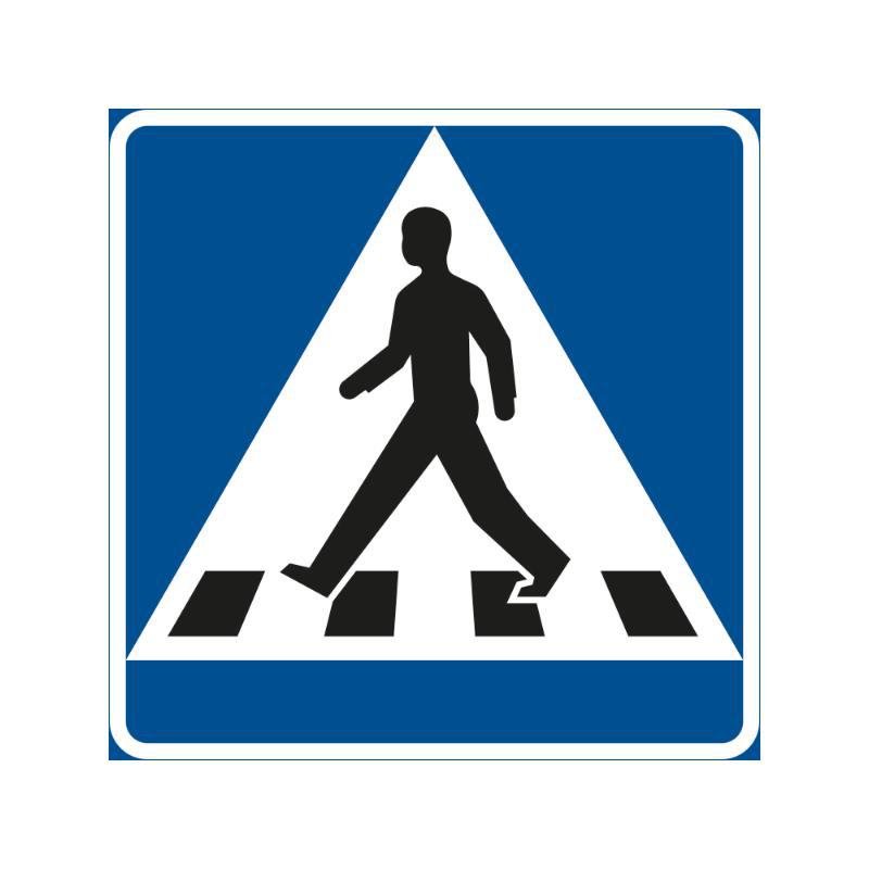 Väjning B3-1 N HR plast, Här går man 600x600mm