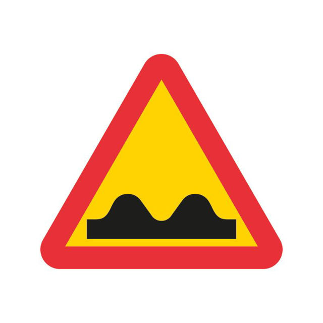 Varning A8 N HR plastinkl. variofäste Varning för ojämn väg