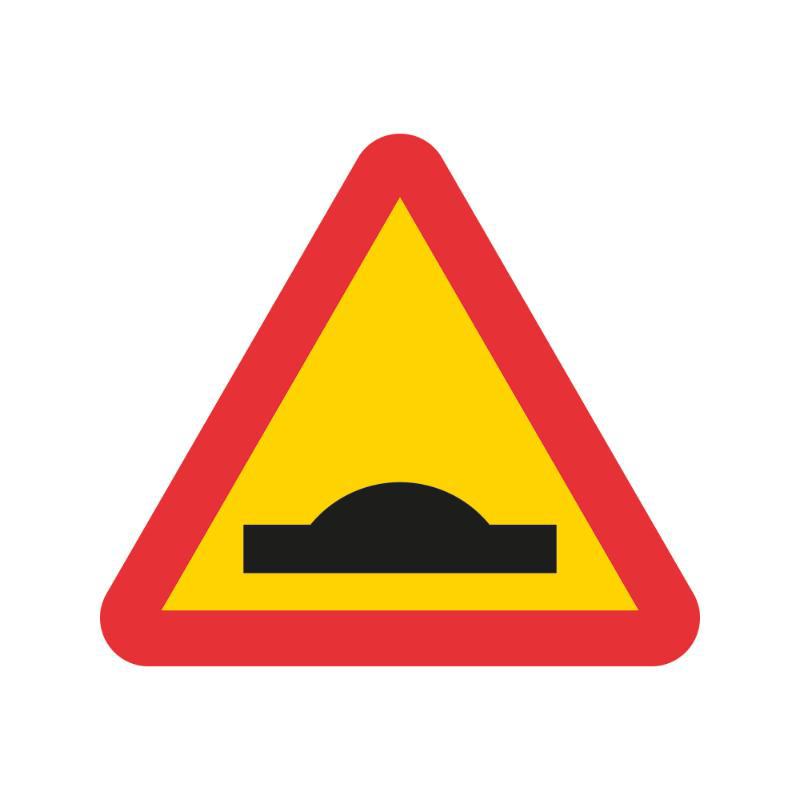 Varning A9-1 N HR plast inkl. variofäste Varning för farthinder