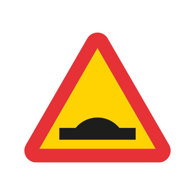 Varning A9-1 N HR plast inkl. variofäste Varning för farthinder