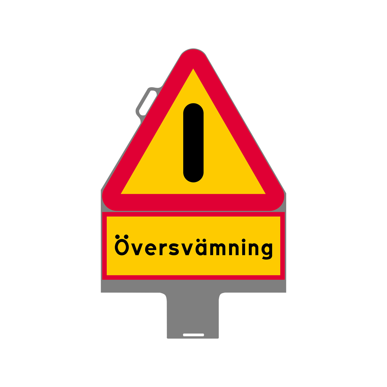 Varning A40+Översvämning N HR plast handtag