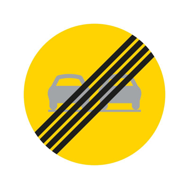 Förbud C28 N HR plast inkl. variofäste Slut på förbud mot omkörning