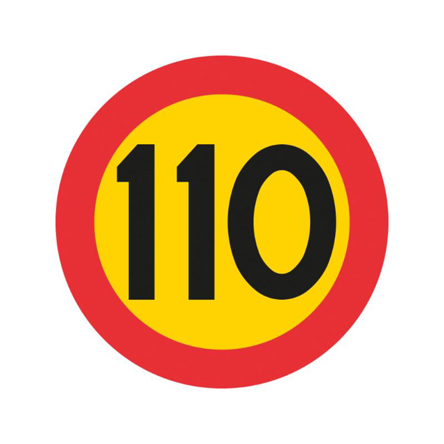 Förbud C31-11 110km plast inkl. variofäste Hastighetsbegränsning