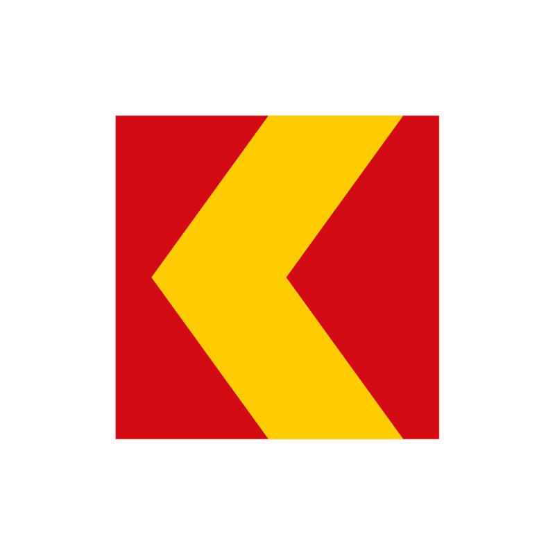 Markeringspil X1 600x600mm plast R/G FL HR