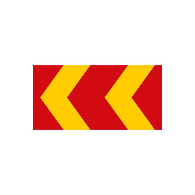 Markeringspil X1 1200x620mm plast R/G FL HR