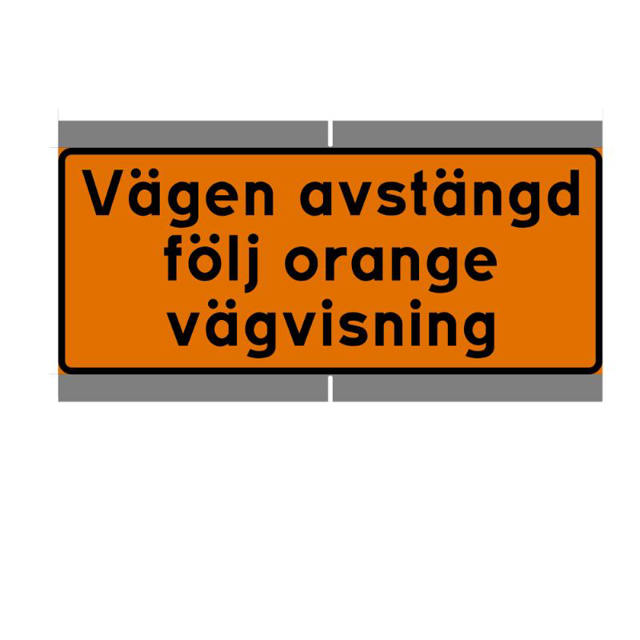 Upplysning J2-4 FL HR 1200x620mm inkl. variofäste