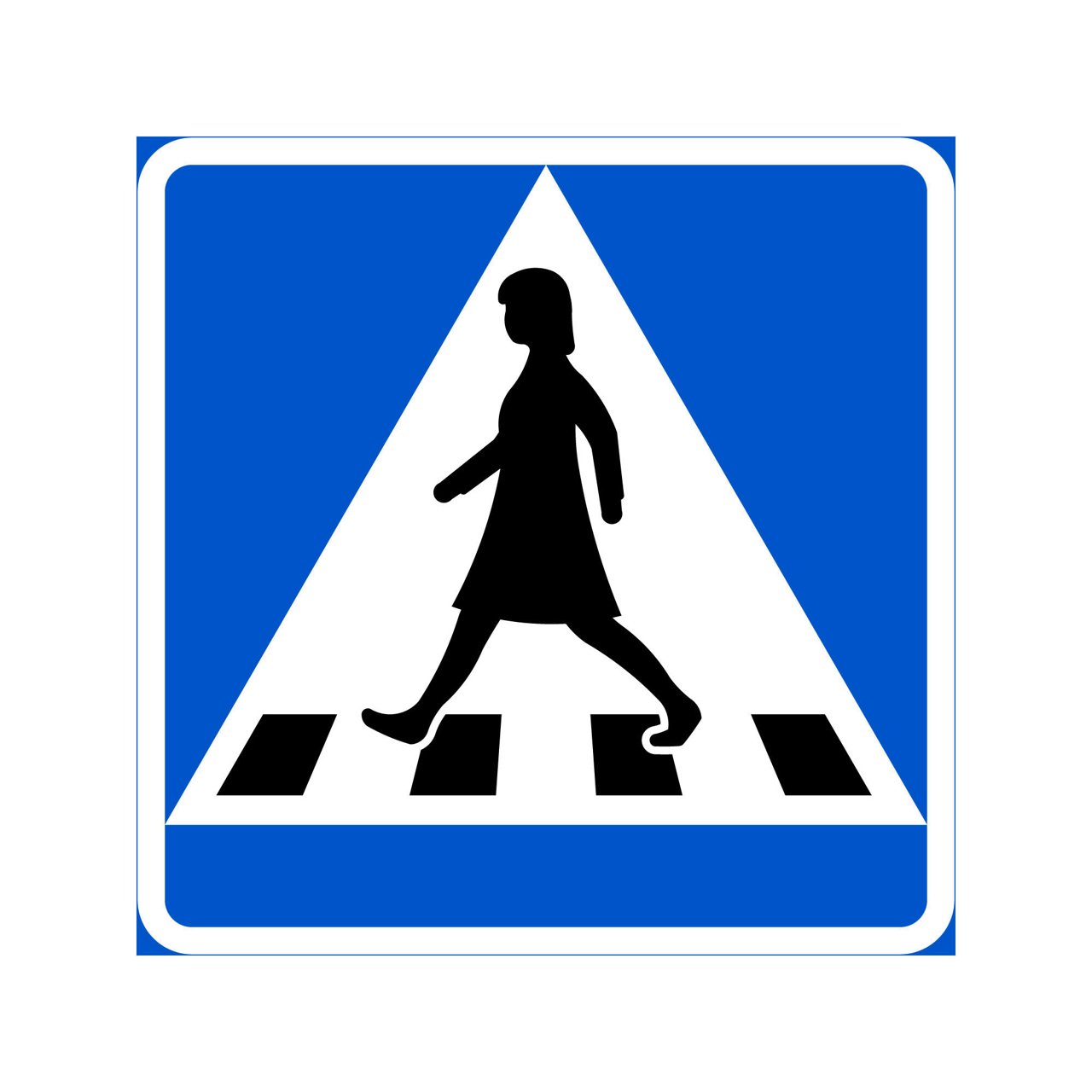 Väjning B3-2 Dubbelsidig toppmonterad Övergångsställe