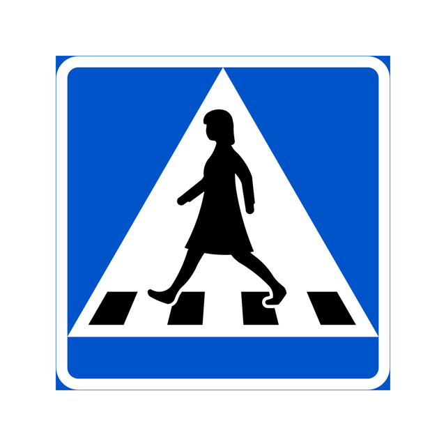 Väjning B3-2 Dubbelsidig toppmonterad Övergångsställe