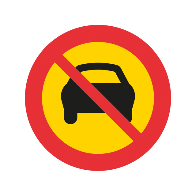 Förbud C4 Förbud mot trafik med motordrivet fordon med fler än två hjul