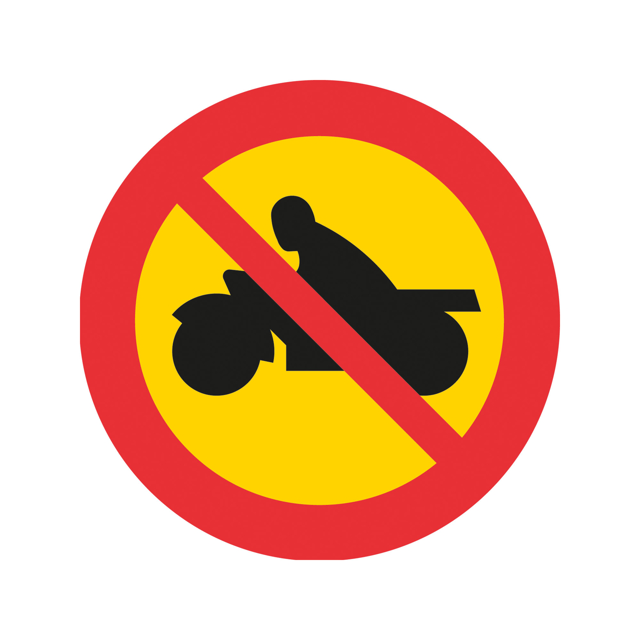 Förbud C5 Förbud mot trafik med motorcykel och moped klass I