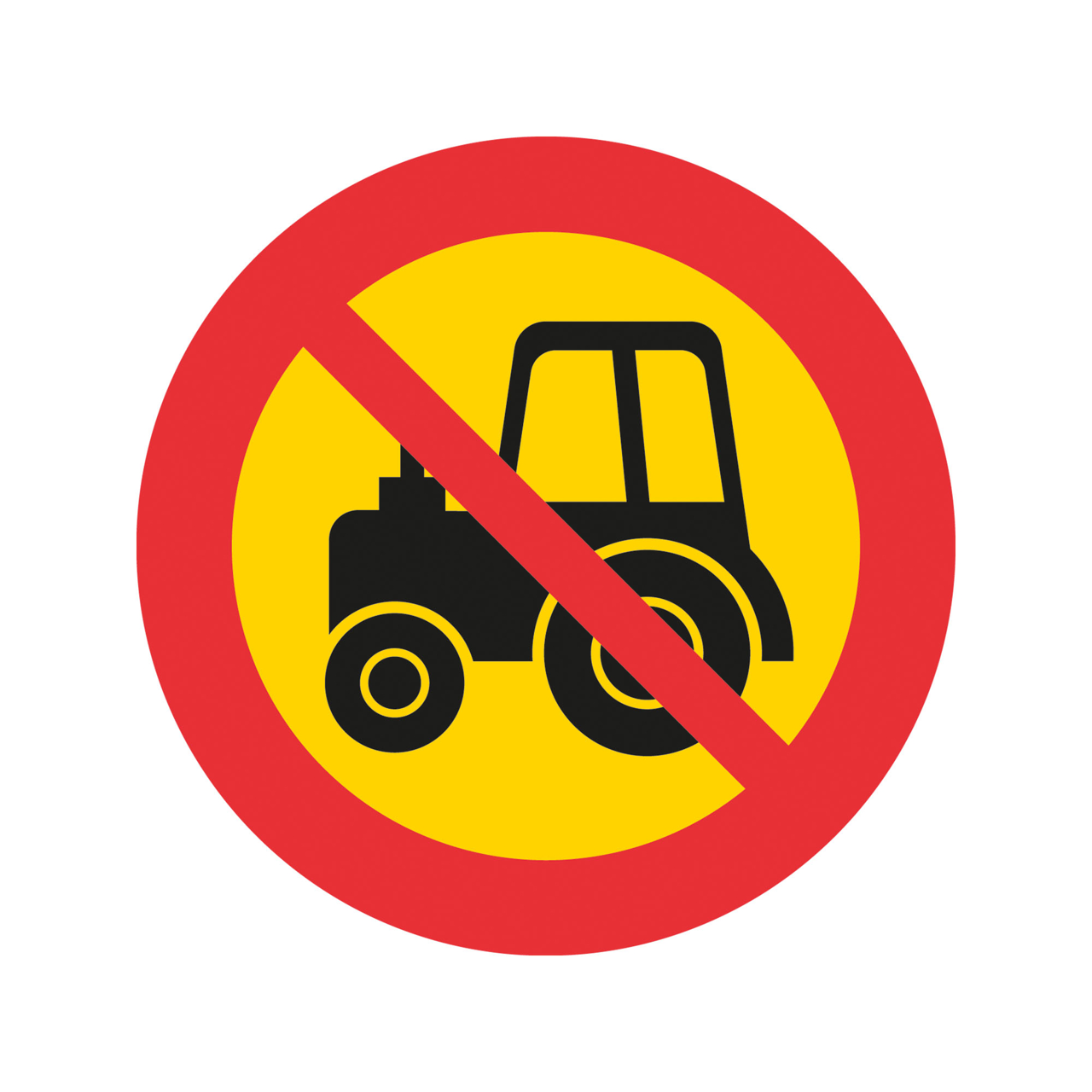 Förbud C8 Förbud mot trafik med traktor och motorredskap klass II