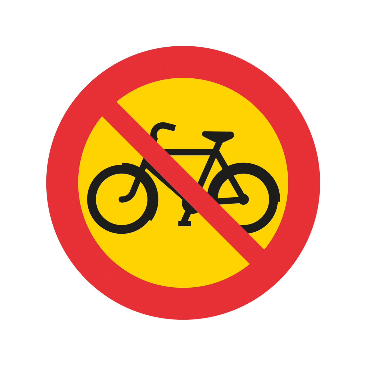 Förbud C10 Förbud mot trafik med cykel och moped klass II