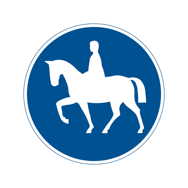 Påbud D8 Påbjuden ridväg