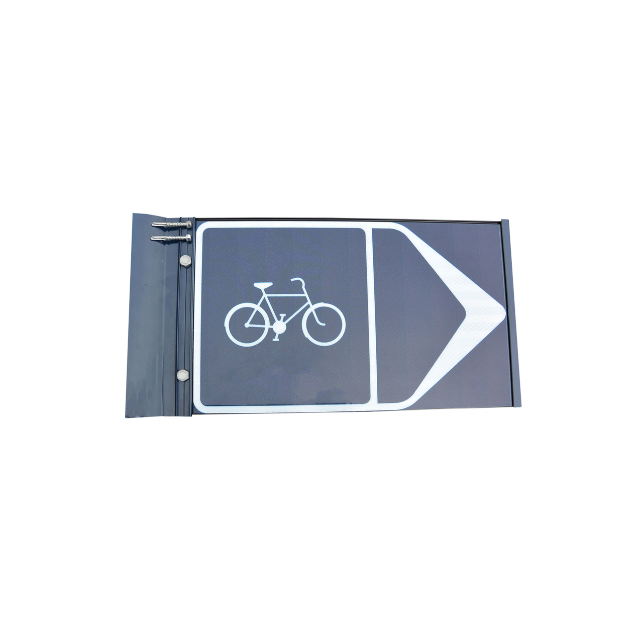Cykelvägvisare budskapsprofil Dubbelsidig Blå Kulör