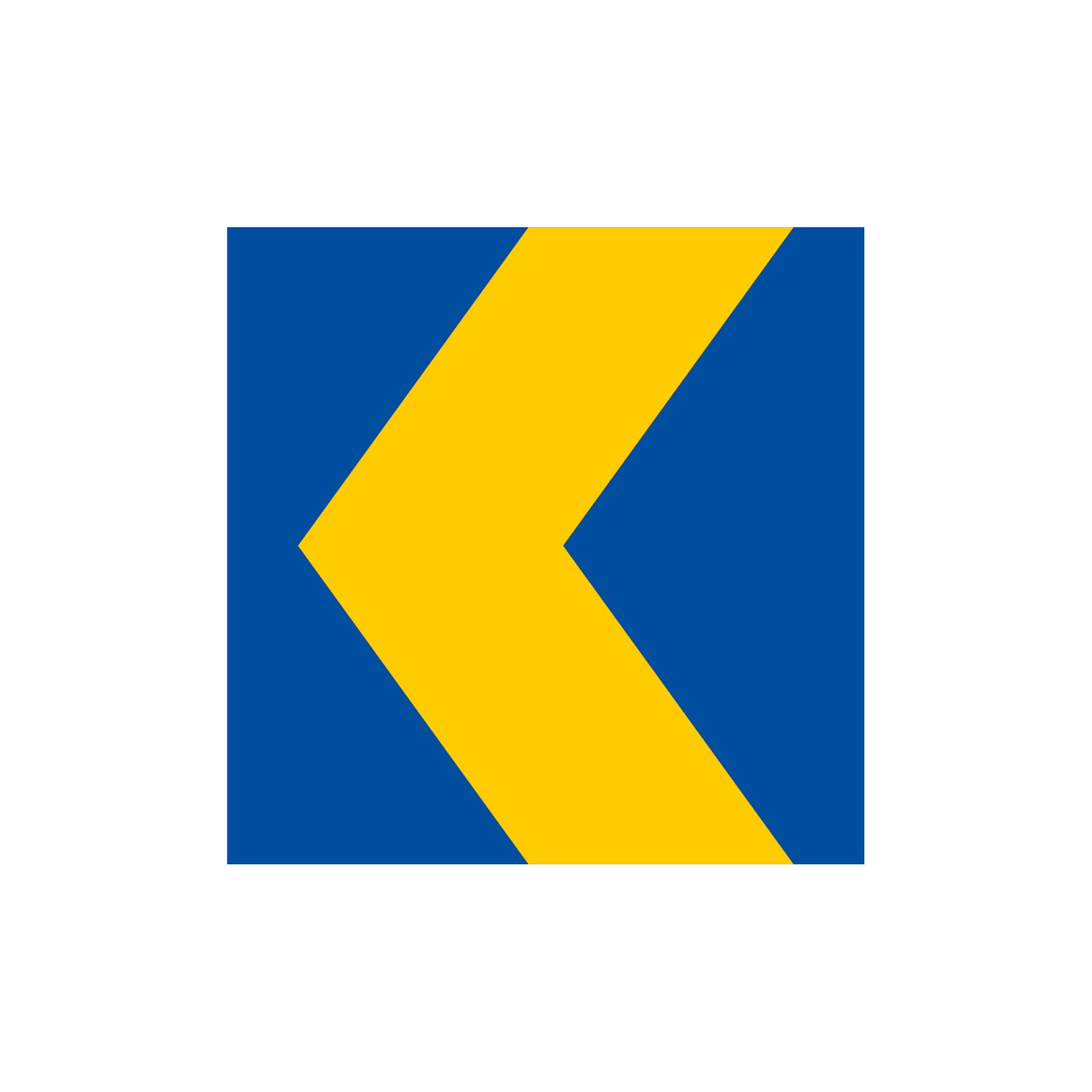 Markeringspil X1 blå/gul 600x600mm