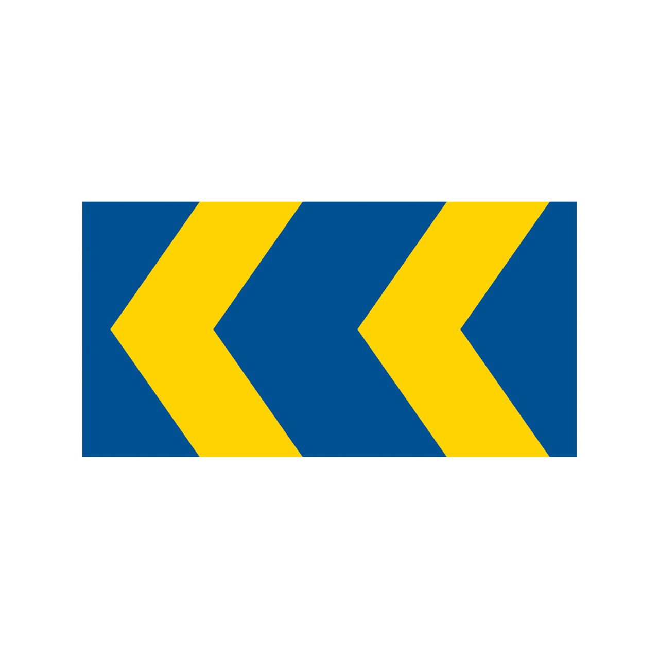 Markeringspil X1 blå/gul 1200x600mm