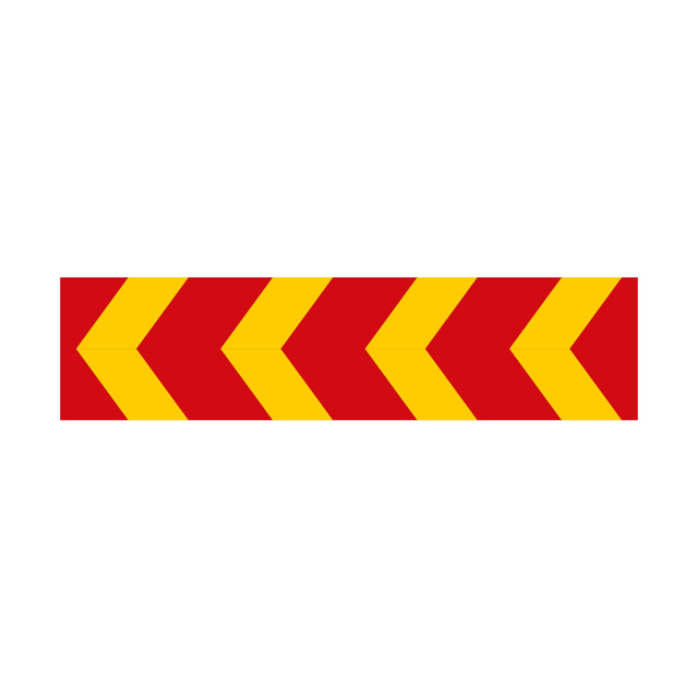 Markeringspil X1 röd/gul FL HR 2400x600mm